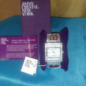 Women's silver cuff bracelet watch